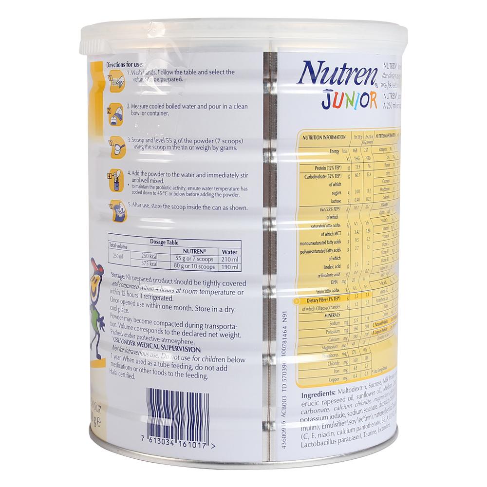 Sữa Tăng Cân Nutren Junior Thụy Sĩ 800g (Dành Cho Trẻ 1-10 Tuổi)