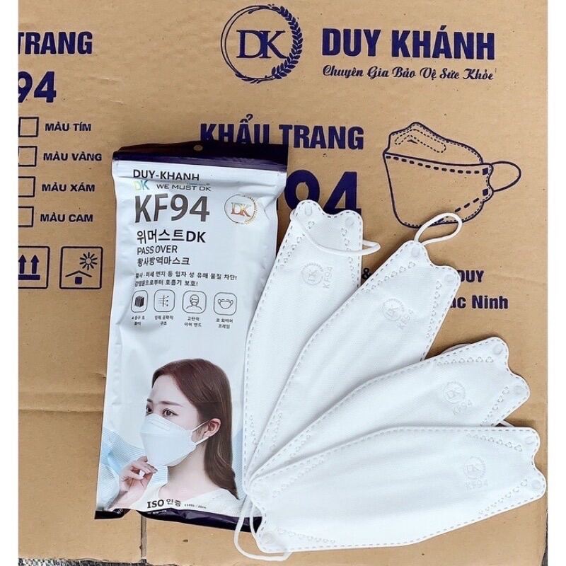 Sỉ 300 chiếc khẩu trang y tế KF94 (4d) Duy Khánh