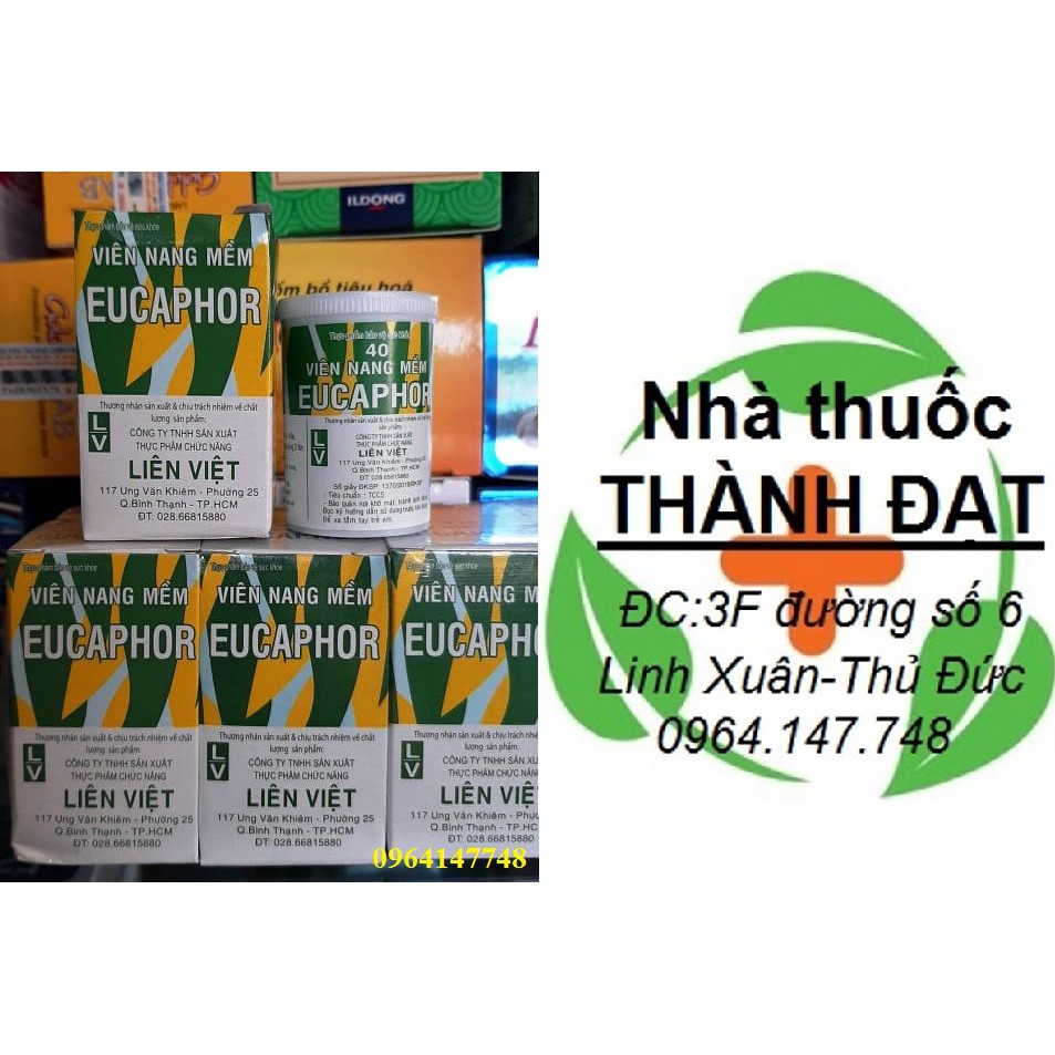 Eucaphor viên nang mềm ho dầu lọ 40 viên eucafor