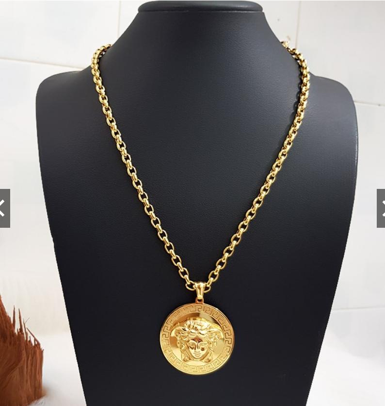 Dây Chuyền Nam VS Mạ Vàng 18k, Vòng Cổ Nam Phong Cách Nam Tính Mạnh Mẽ (Cả Mặt Và Dây)