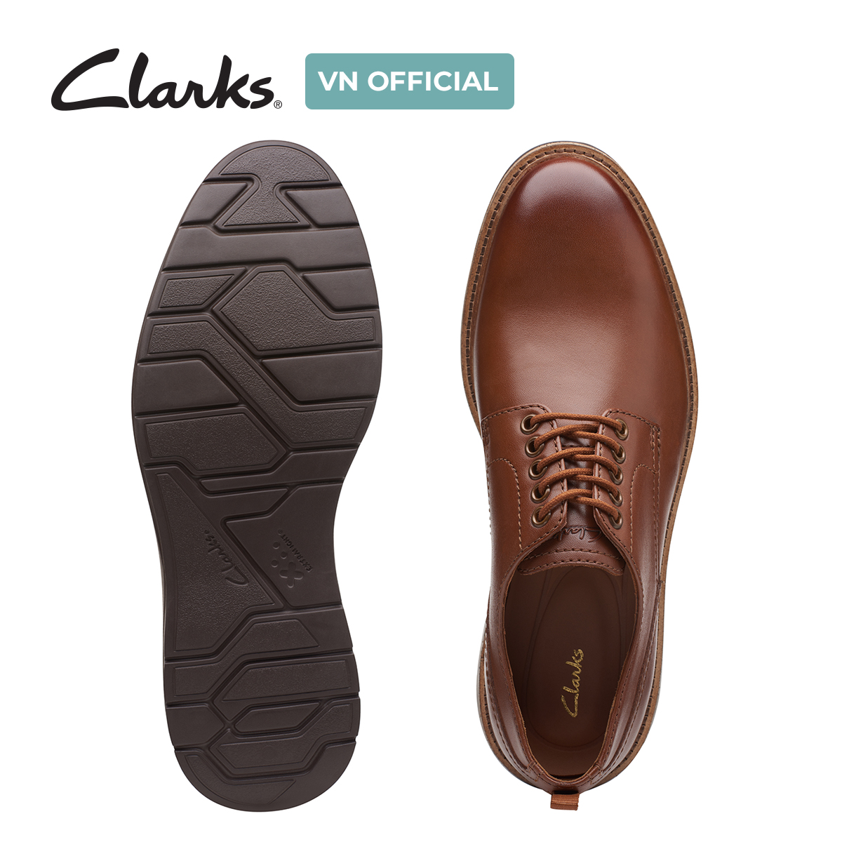 Giày Buộc Dây Da Nam Clarks - Chantry Walk