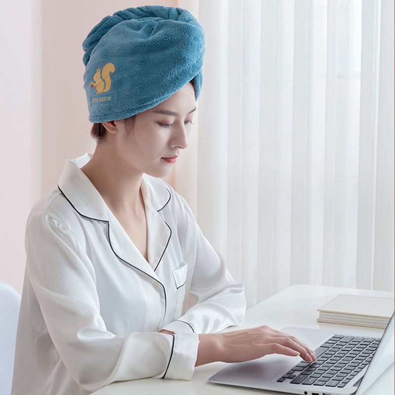 Khăn quấn ủ tóc hoa cúc lau khô siêu tốc siêu thấm hút