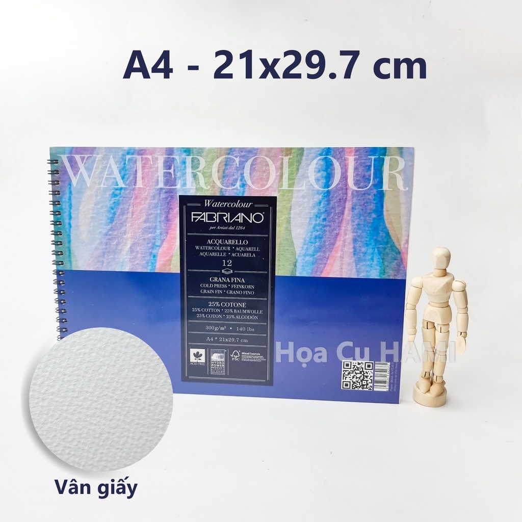 Sổ vẽ Fabriano 300gsm lò xo