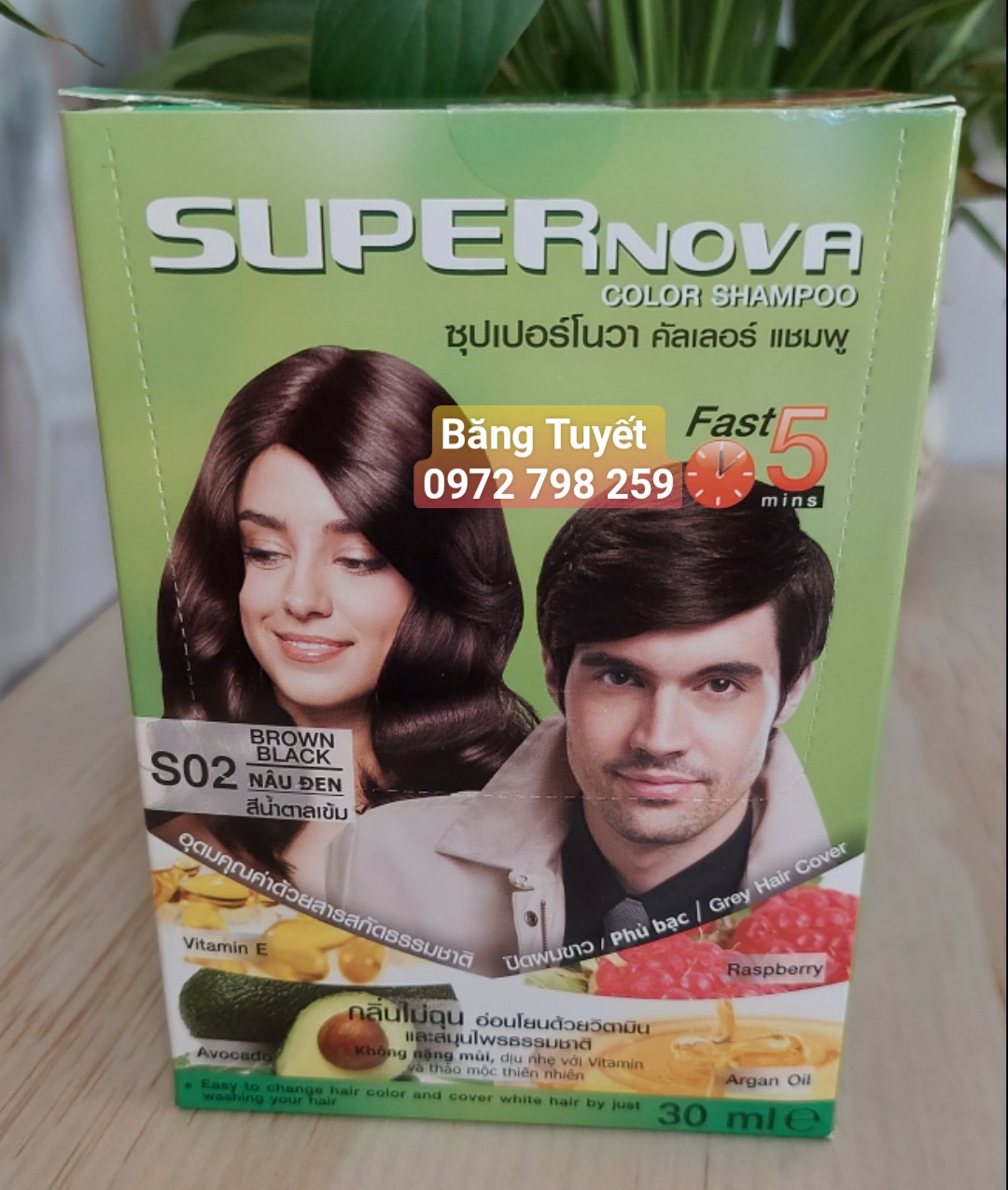 Gội nhuộm thảo dược Super Nova thái lan 1 hộp