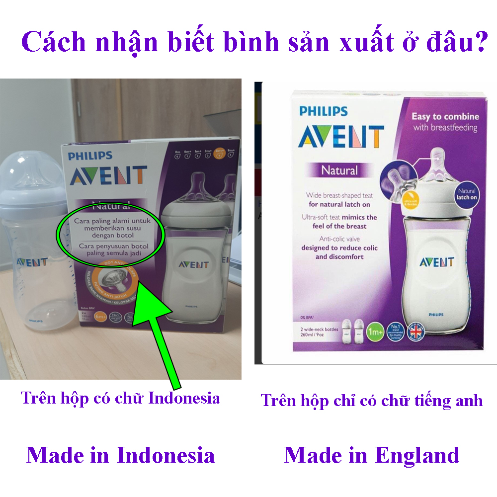 Bình sữa Philips Avent Natural 260ml (Sản xuất tại Anh) (SCF693/13)
