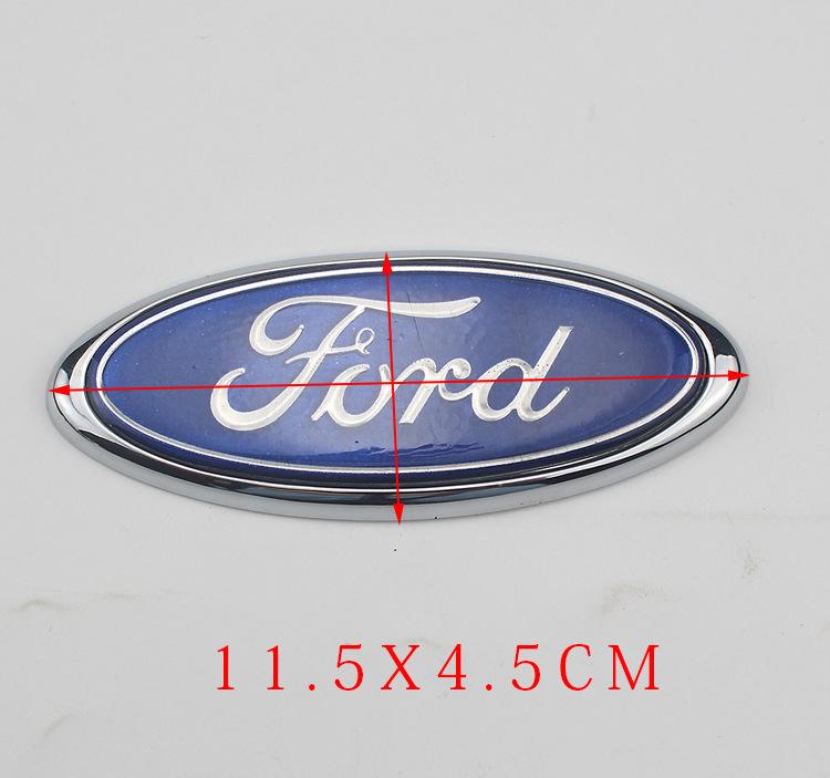 Ford logo automobile car Ford (size 11,5cm * 4,5 Blue) front brand Ford rear cap Standard SS55