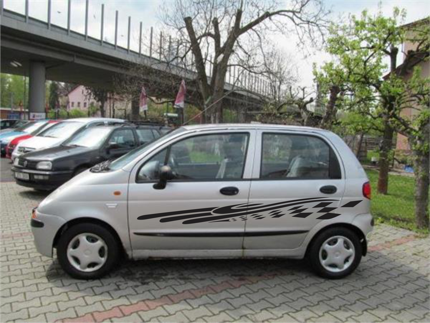 tem dán xe matiz phong cách thể thao ms01