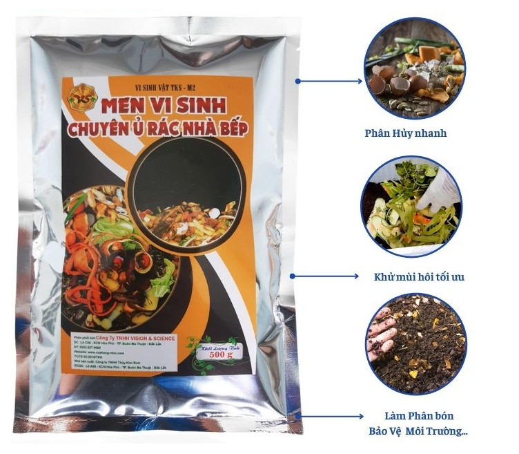 Men ủ rác nhà bếp thành phân hữu cơ