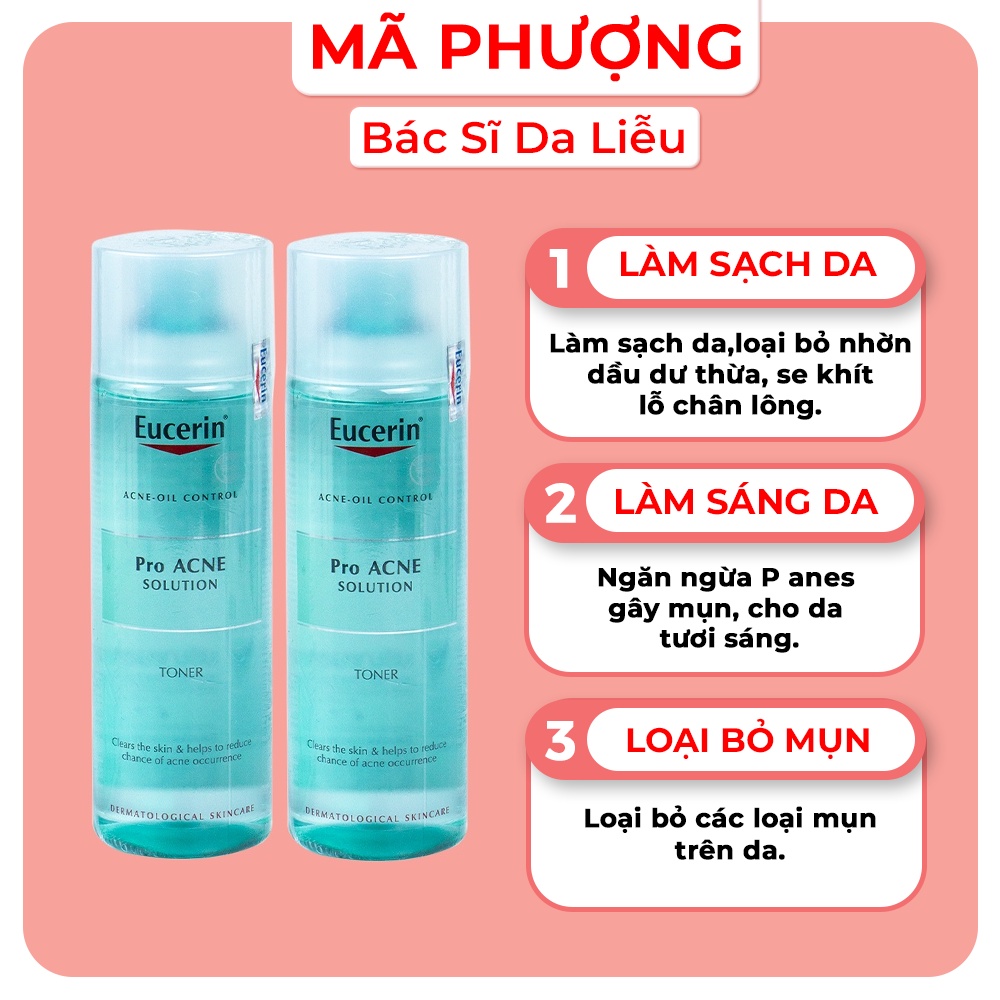 EUCERIN PRO ACNE SOLUTION TONER - Nước Hoa Hồng Cân Bằng Cho Da Dầu Mụn