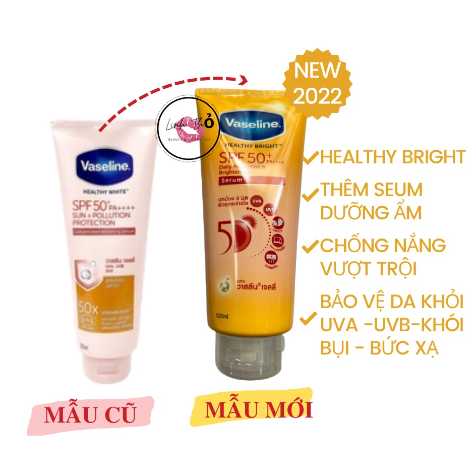 Sữa dưỡng thể lotion vaseline 50x Thái Lan 320ml[Chính Hãng]