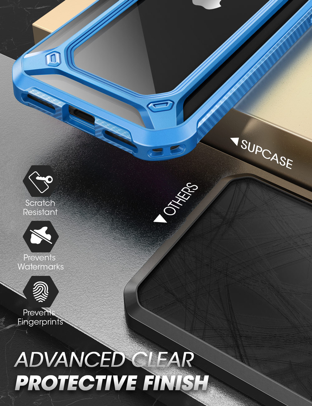 Ốp lưng cho iPhone SE 2022/iPhone SE thế hệ thứ 2 (2020) Vỏ ốp trong suốt bảo vệ lai cao cấp cho iPhone SE 2/ 7/8