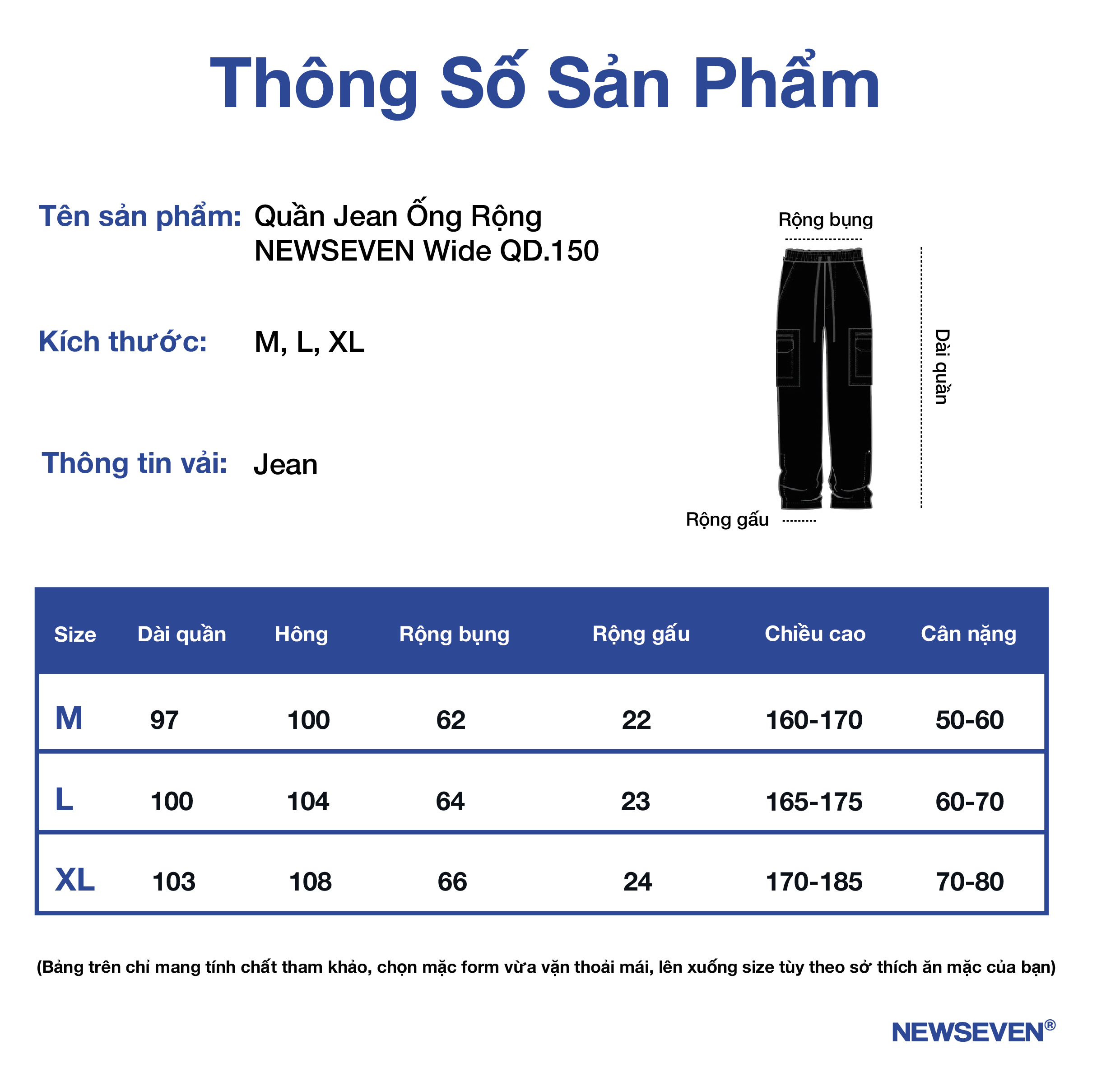 Quần Jean Suông NEWSEVEN Wide QD.150