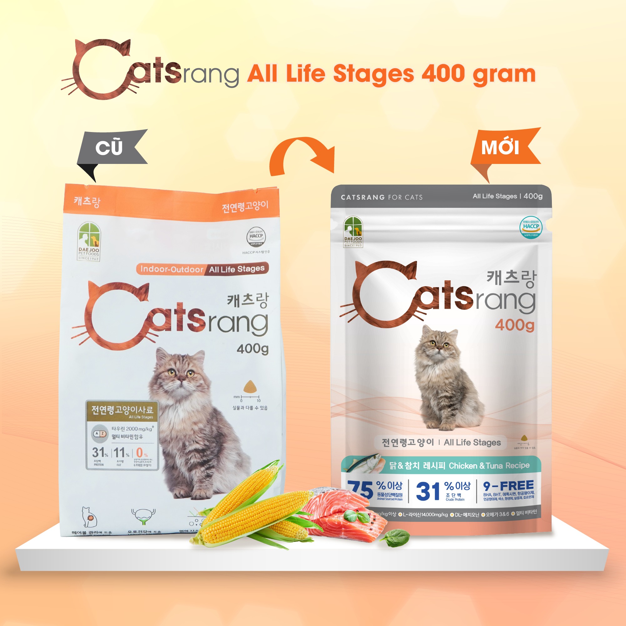 [400G] Catsrang - Thức ăn hạt khô cho mèo mọi lứa tuổi Catsrang