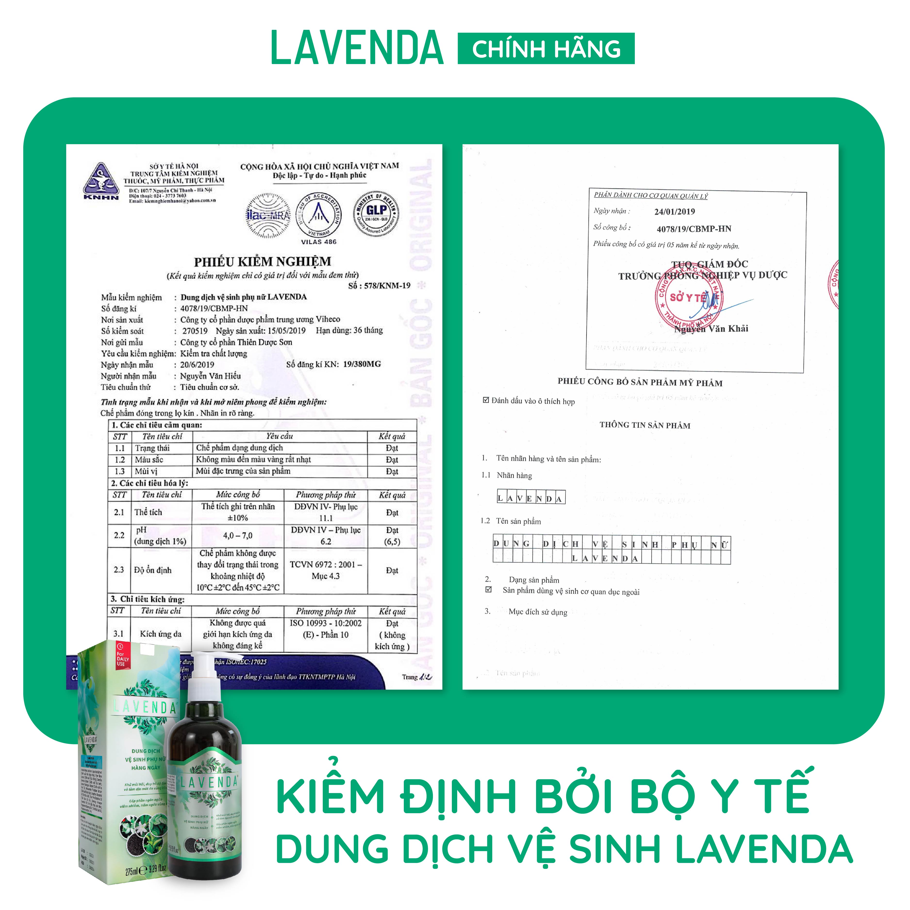 Combo 1 Rửa Lavenda (275ml/chai) và 1 Uống Lavenda Plus (60 viên/hộp)