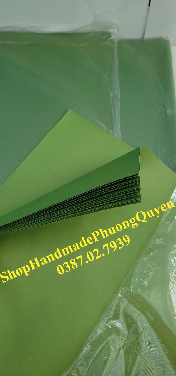 Giấy màu xanh làm lá cây 70gsm