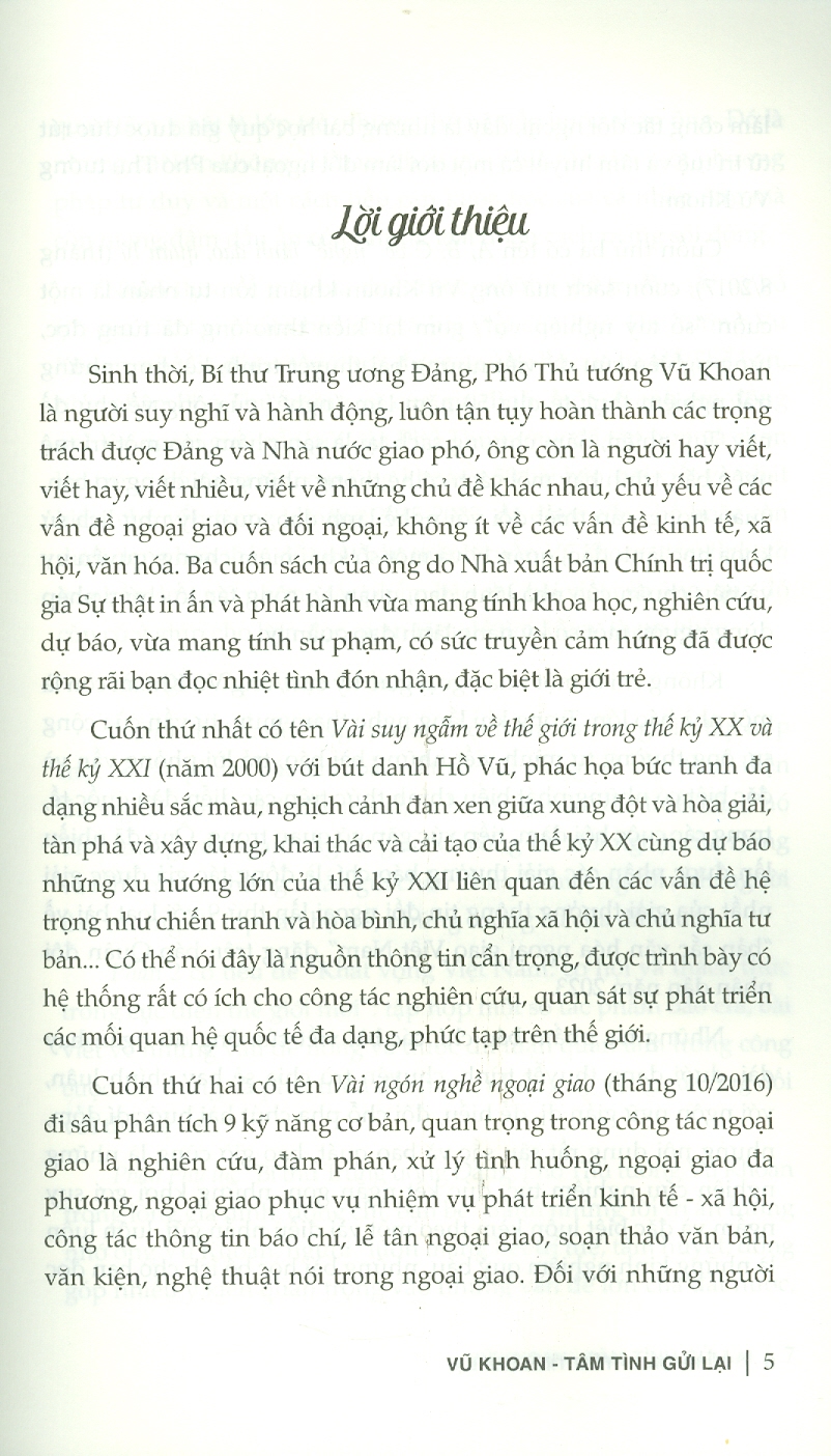 Vũ Khoan - Tâm Tình Gửi Lại