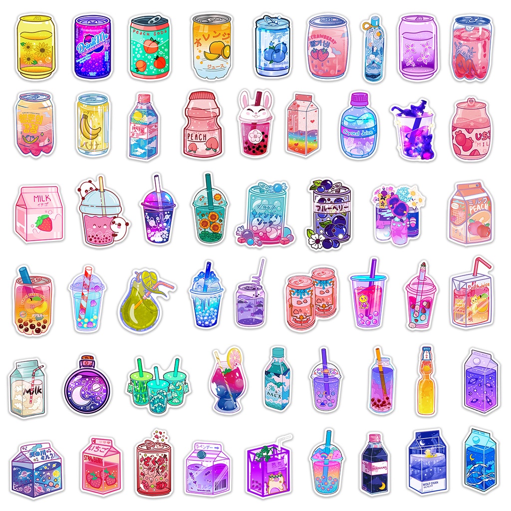[50 Hình] Hình dán sticker đồ ăn, trà sữa dễ thương