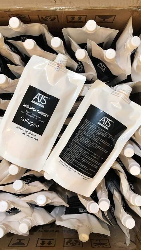 [ Tặng Mũ Ủ ] Hấp Siêu Mềm Mượt Phục Hồi Tóc Hư Tổn ATS 600ML