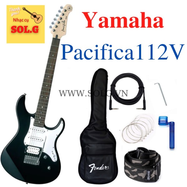 Guitar Điện, Guitar Electric Pacifica 112V BLK + Phụ Kiện + Phiếu Bảo Hành Yamaha 12 tháng - Phân phối Sol.G