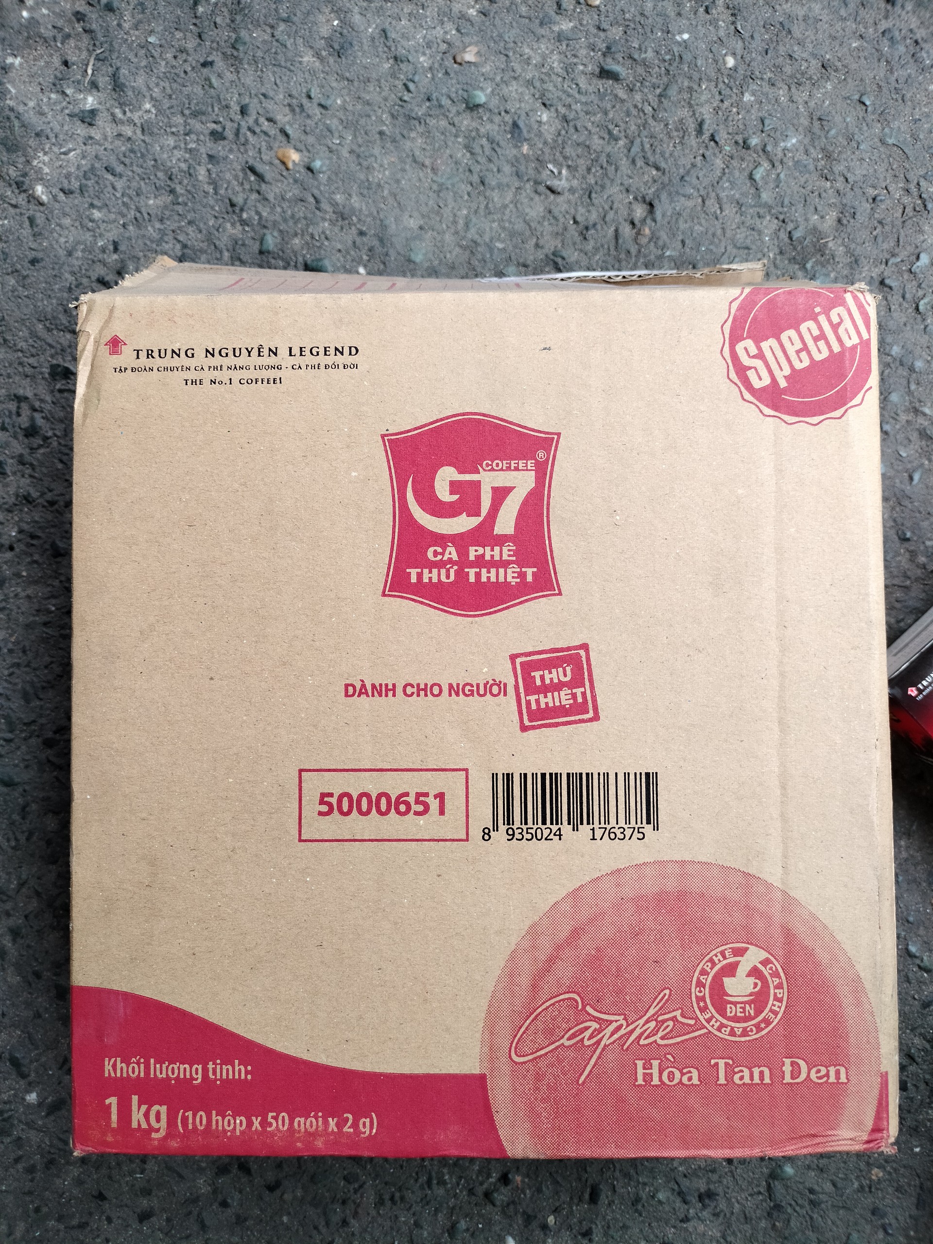 Cà phê G7 hòa tan đen - Hộp 50 gói 2gr