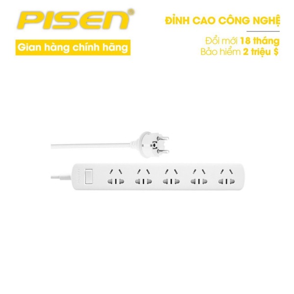 Giá bán Ổ cắm điện Pisen 005(EP)(5x AC) - Hàng chính hãng