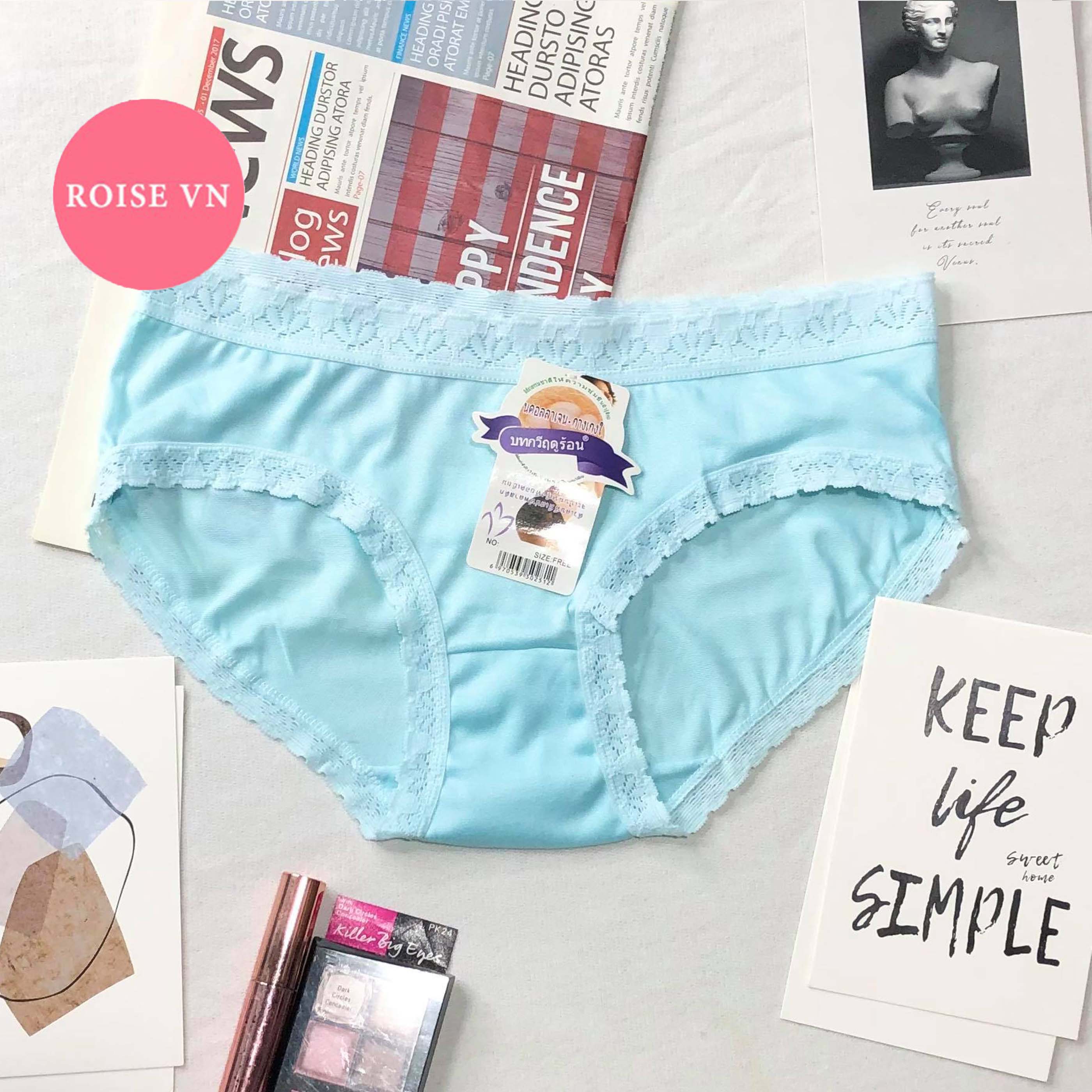 Combo 10 Quần Lót Cotton Viền Ren Thái Lan 5889