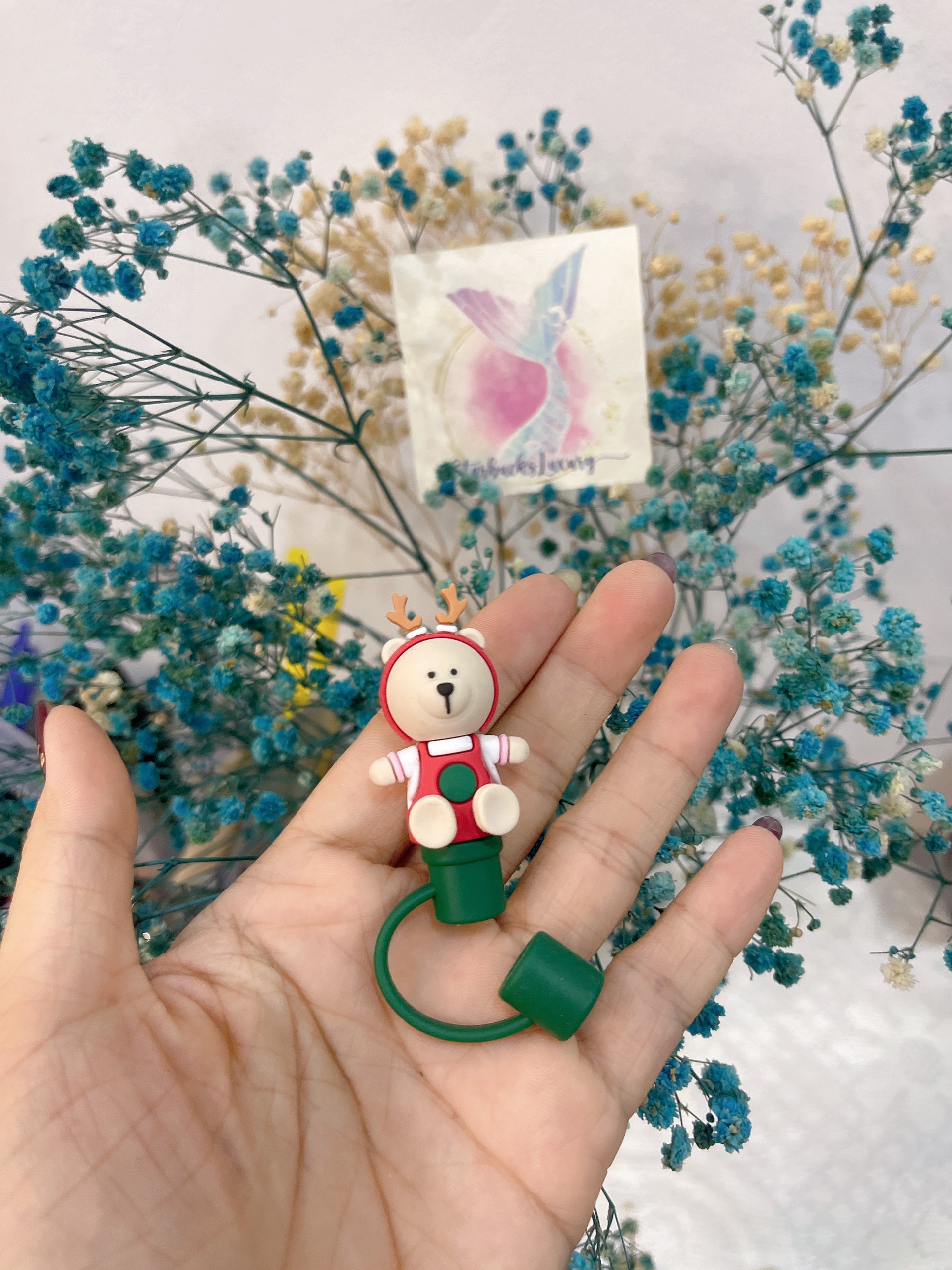 Nút đậy ống hút trang trí ly
