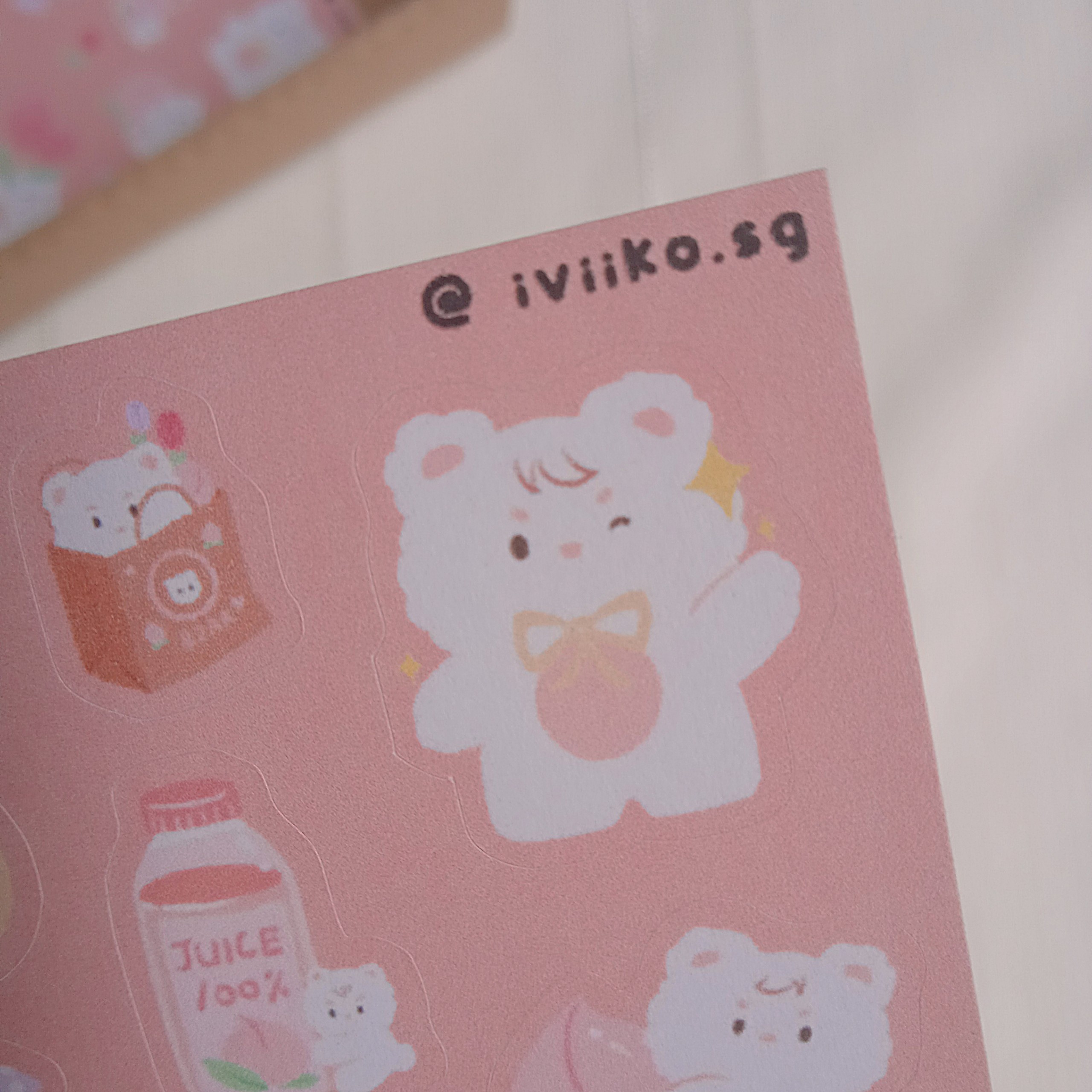Sticker cute bear | ivi iko