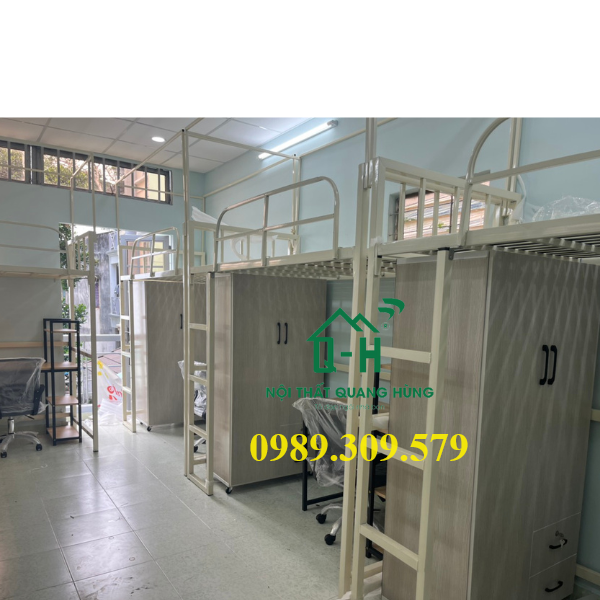 Giường 1 tầng sắt hộp vuông 4x4 cao cấp giao nhanh hcm