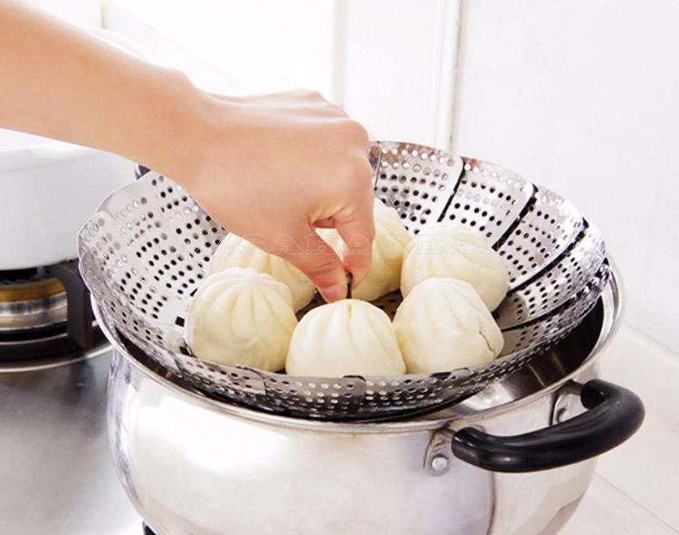 [HCM]VỈ HẤP CÁCH THỦY INOX GẤP GỌN TIỆN DỤNG - DỤNG CỤ HẤP