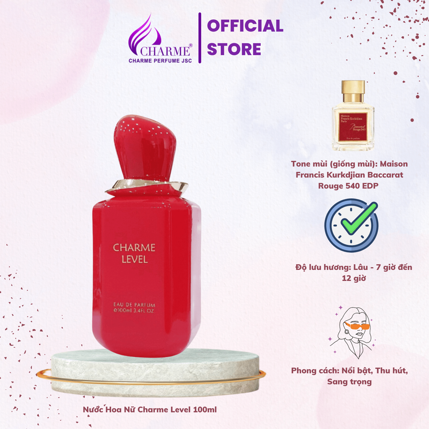 Nước Hoa Nữ Charme Level 100ml