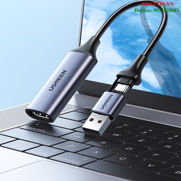 USB Capture HDMI, live streaming 1080P HDMI to USB 2.0, Type-C Ugreen 40189 cao cấp