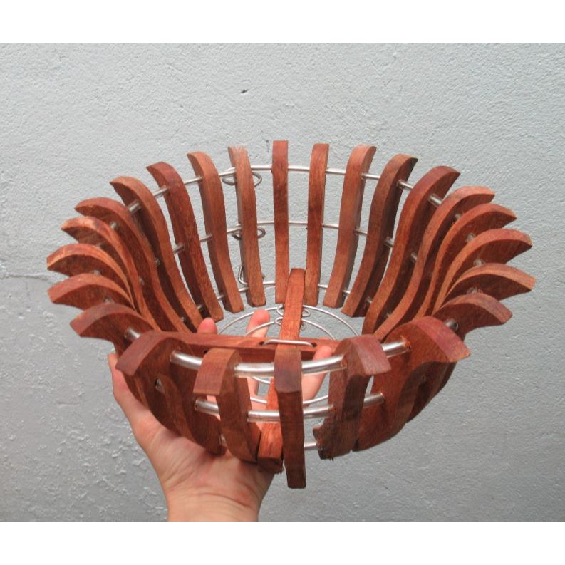 CHẬU LAN GỖ CĂM XE - SIZE 25CM - MẪU ĐÀI SEN
