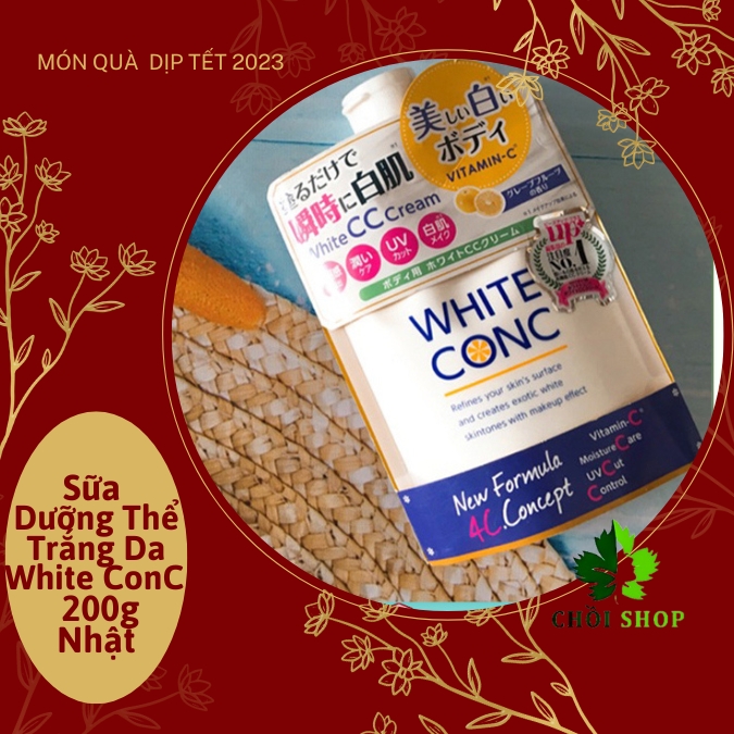 Sữa Dưỡng Thể Trắng Da White ConC White CC Cream 200g