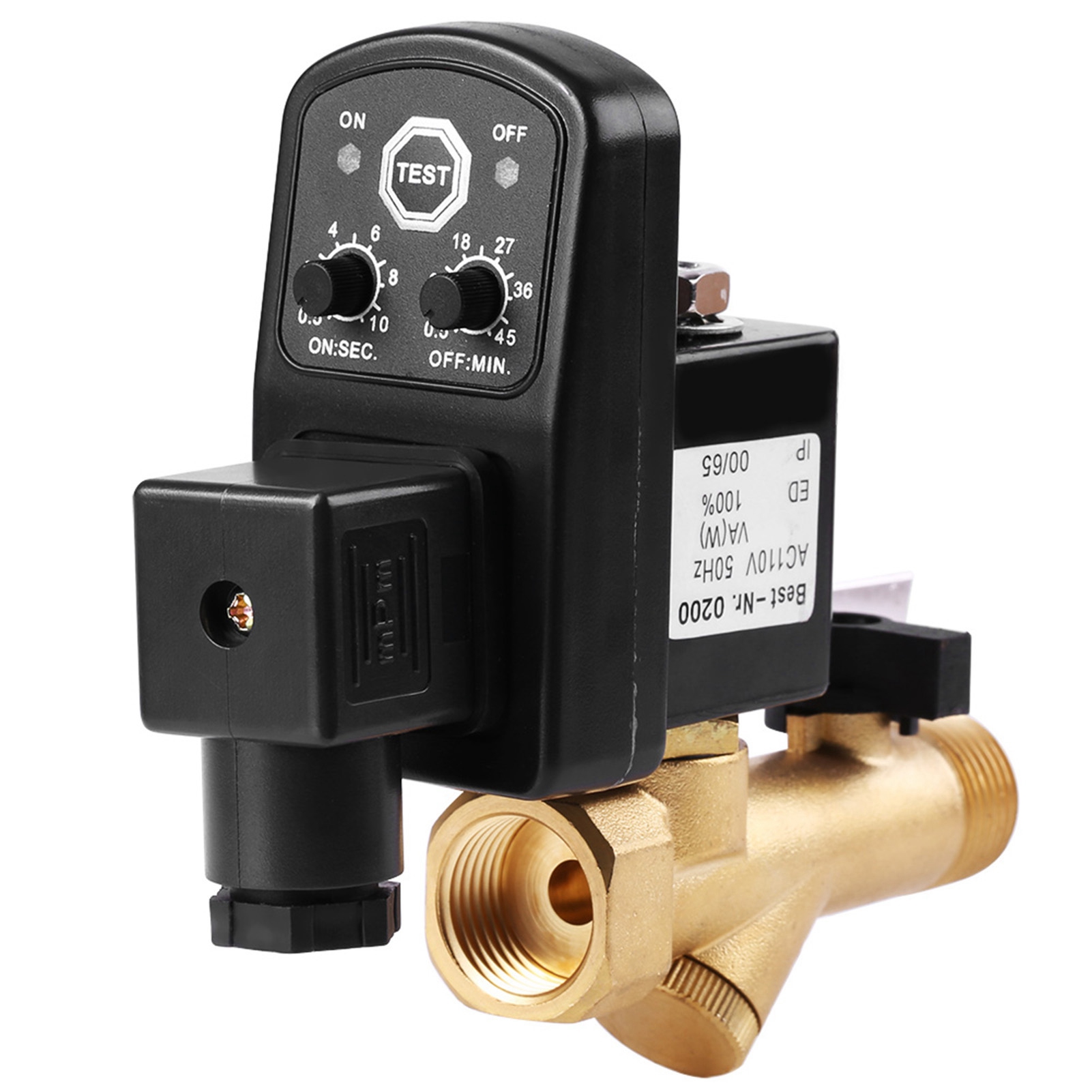 G1/2 DN15 Automatic Electronic Timed Drain Valve for Air Compressor Condensate Management