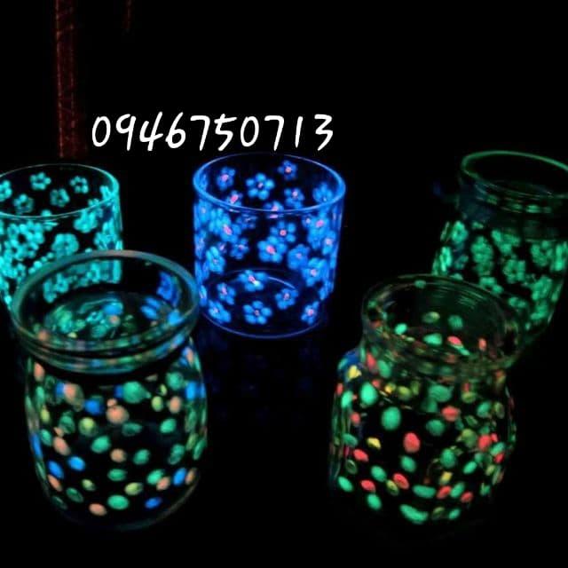 bột dạ quang 50g kèm sơn pha