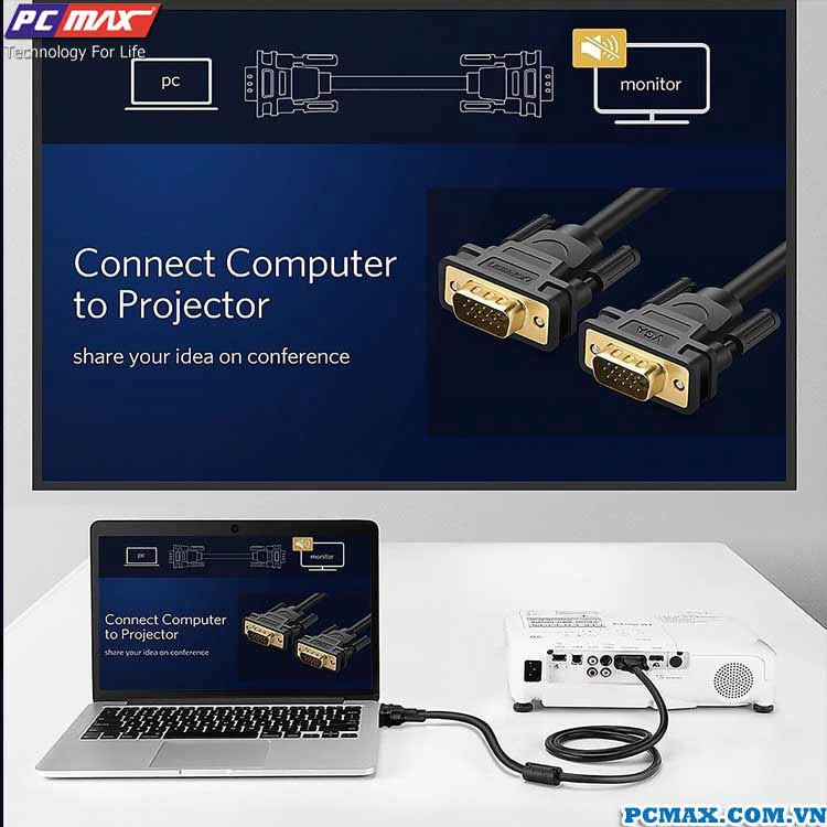 Dây cáp VGA 10M UGREEN 11633 - Hàng chính hãng