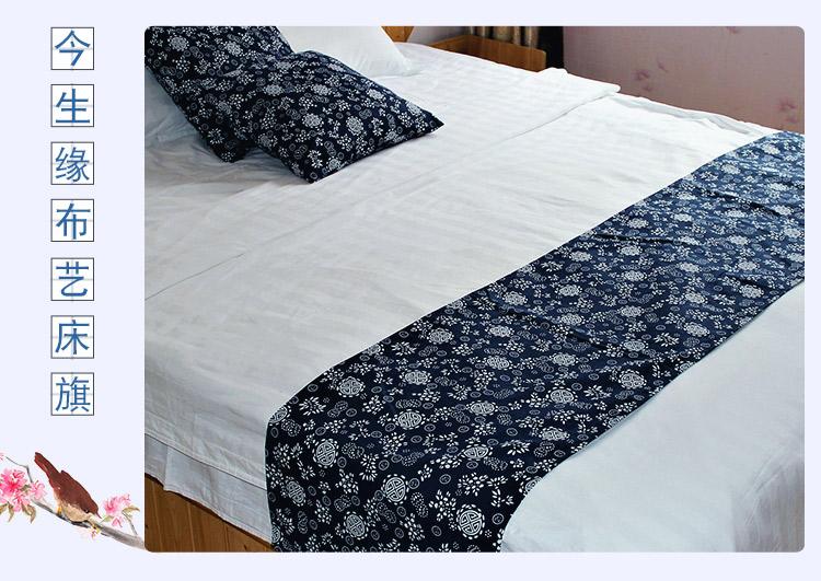 Phong Cách Trung Hoa Khăn Trải Cuối Giường Khách Sạn Khăn Trang Trí Giường Trên Giường Cung Cấp Zen 100% Cotton Ga Giường Phong Cách Dân Tộc Trang Trí Đồ Gia Dụng Đệm Sofa