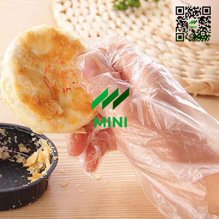 1 Hộp / 100 - Chiếc Găng tay nylon trong dùng 1 lần