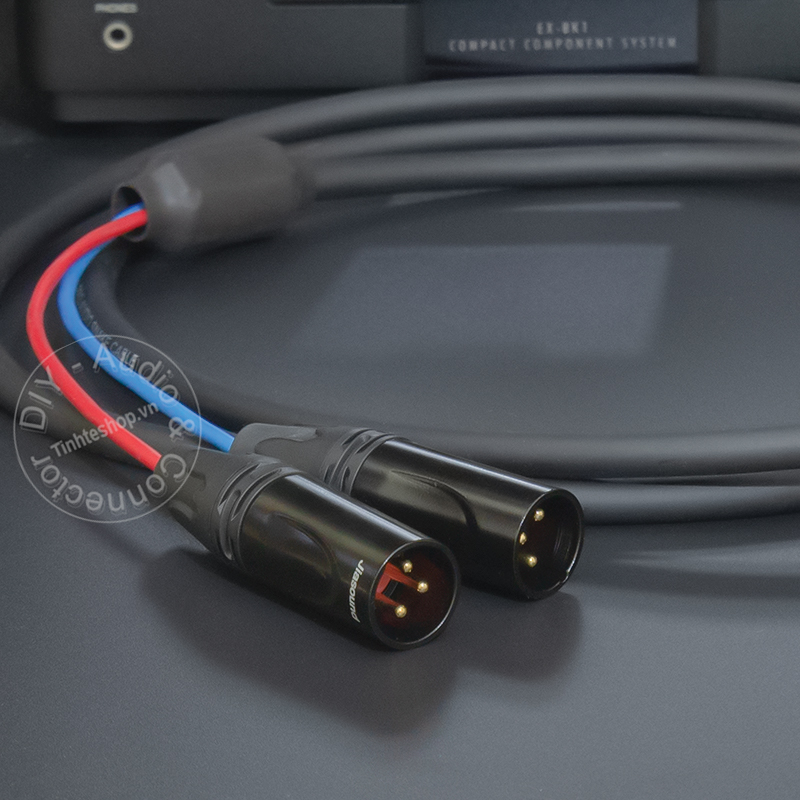 Jack canon đực 1 ra 2 DIY 0.5 đến 5 mét - Cáp XLR đực sang 2 đực