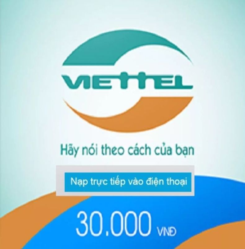 thẻ cào điện thoại 30k Viettel nhập khẩu
