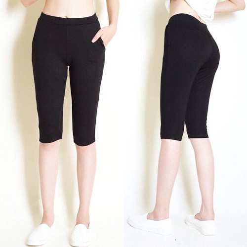 Quần Legging Ngố Cạp Cao