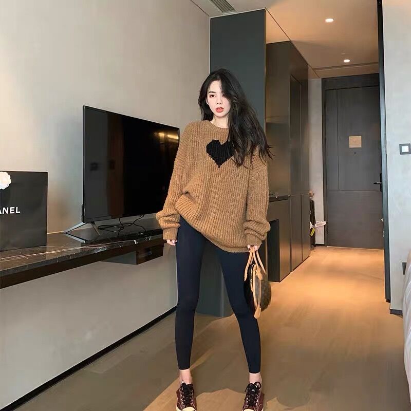 [ Deal Độc Quyền ] Áo Sweater Dệt Kim Cổ Tròn Dáng Rộng Màu Trơn Phong Cách Hàn Quốc Thời Trang Thu Đông Cho Nữ NTD SW NU 002