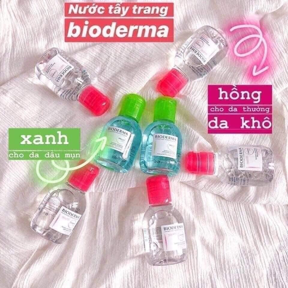 Nước Tẩy Trang BIODERMA H2O Pháp (Hồng - Xanh)