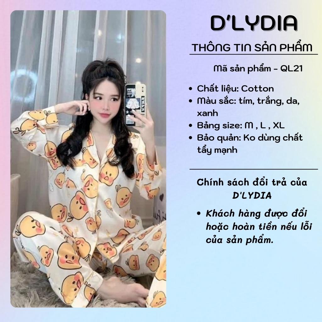 Đồ bộ nữ pijama lụa cao cấp dài tay D'LYDIA DN05