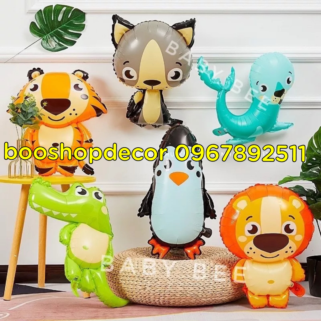 Bóng Trang Trí Hình Các Con Thú Siêu Đáng Yêu Booshopdecor