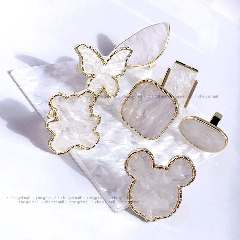nhẫn pha màu nail