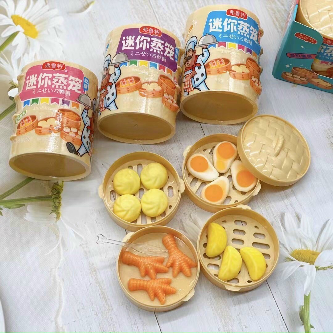 Kẹo dẻo xửng Dimsum Mini siêu hot hit 3 ngăn