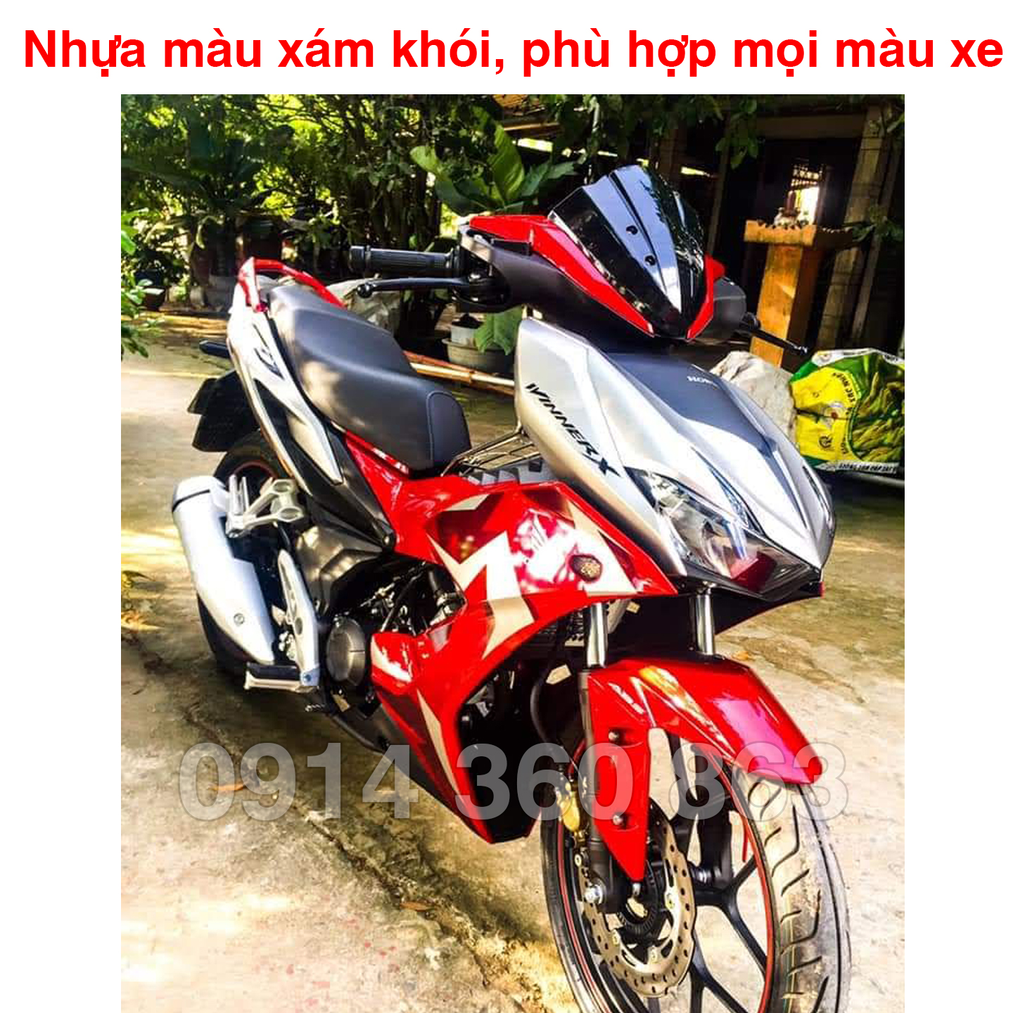 Mão chắn gió Winner X Kiểu Vario Lớn (Có lỗ bắt ốc)