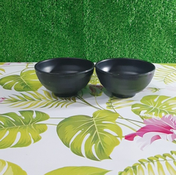 Chén cơm nhựa Melamine kiểu đen Nhám cao cấp
